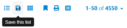 Save list button